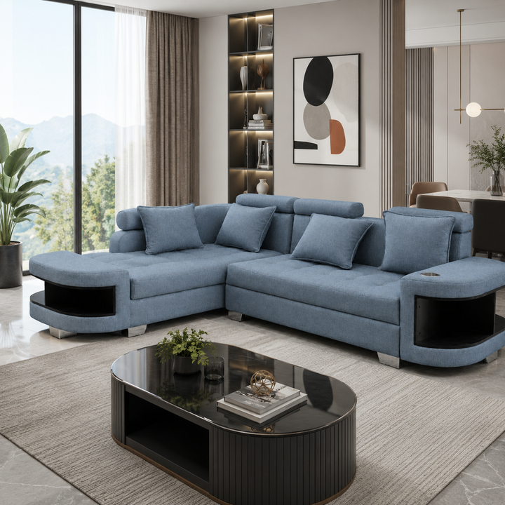 Maggie L Shape Corner Sofa-Chenille Fabric
