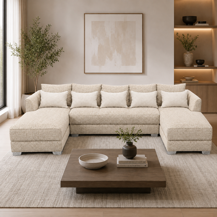 Coachella U Shape Corner Sofa-Chenille Fabric
