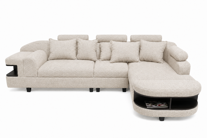 Chloe L Shape Corner Sofa – Woven Fabric