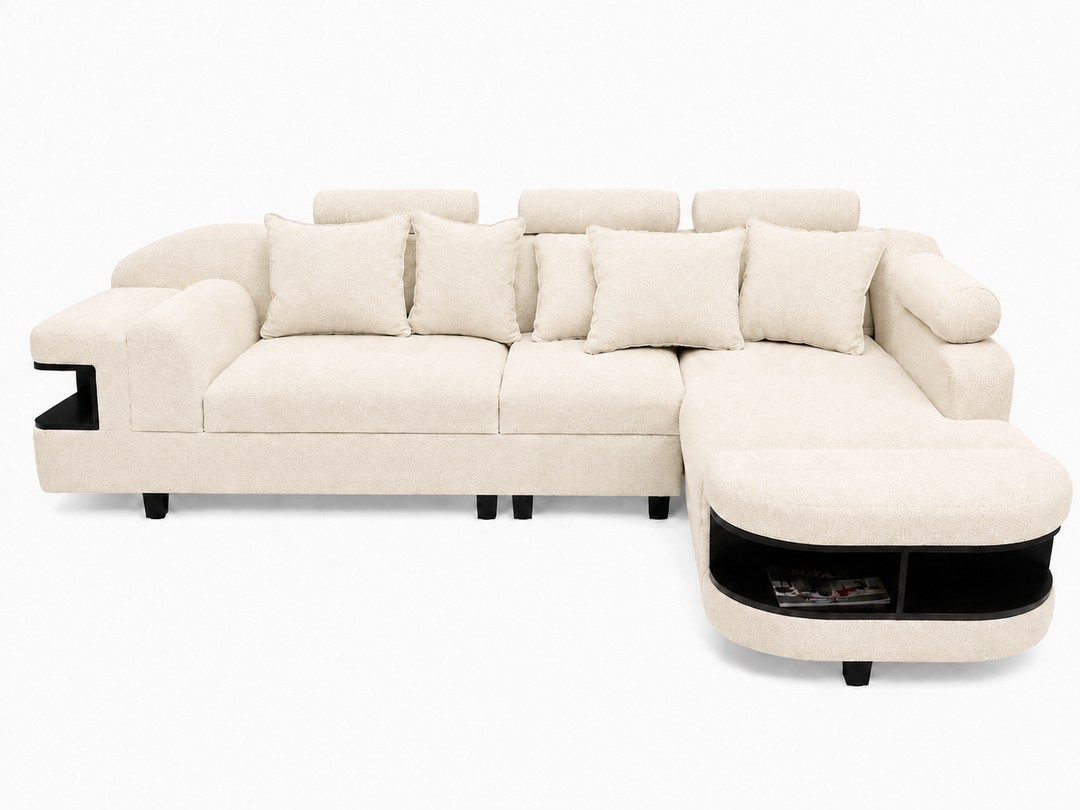 Chloe L Shape Corner Sofa – Chenille Fabric
