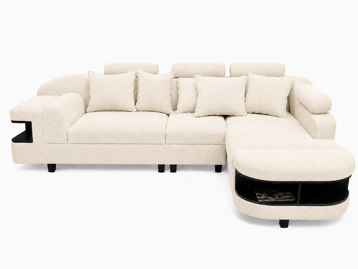 Chloe L Shape Corner Sofa – Chenille Fabric