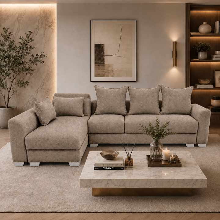 Remy L Shape Corner Sofa-Chenille Fabric