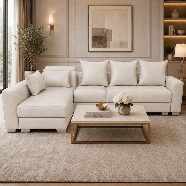 Remy L Shape Corner Sofa-Bonded Leather
