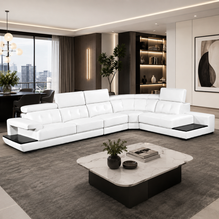 Maeve L Shape Corner Sofa – Bonded Leather
