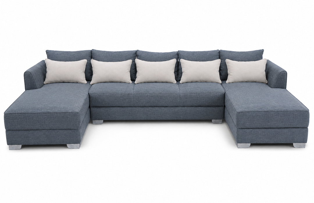Coachella U Shape Corner Sofa-Woven Fabric