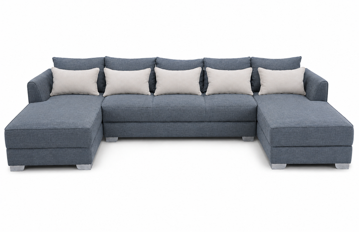 Coachella U Shape Corner Sofa-Woven Fabric