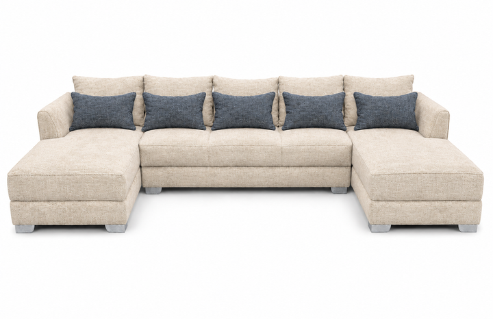 Coachella U Shape Corner Sofa-Woven Fabric