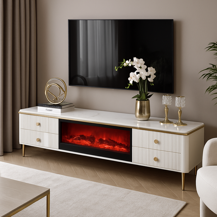 Héloïse Modern Fireplace Plasma Stand