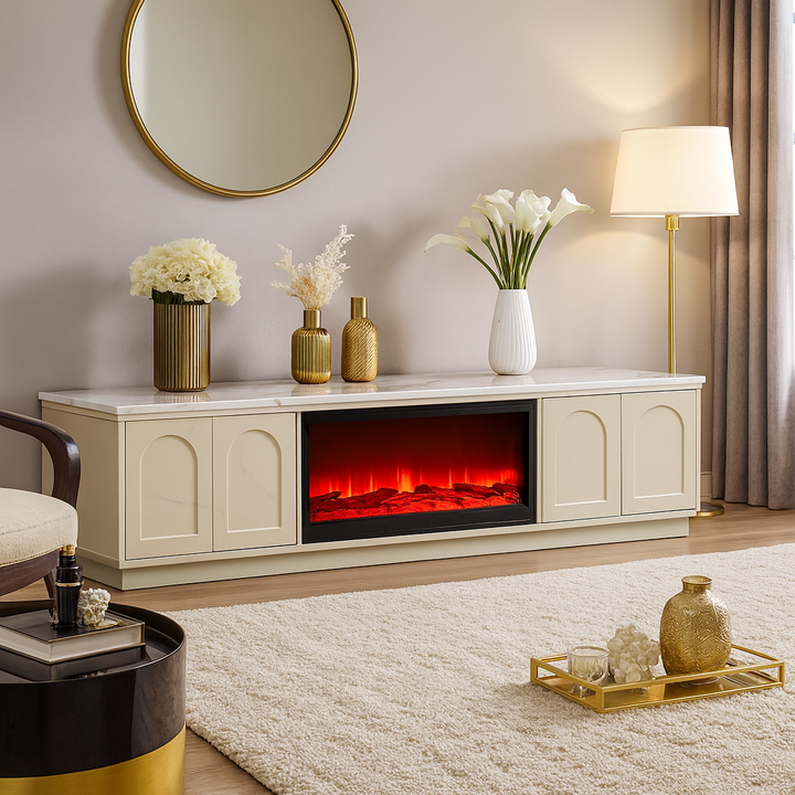 Mallory Modern Fireplace Plasma Stand