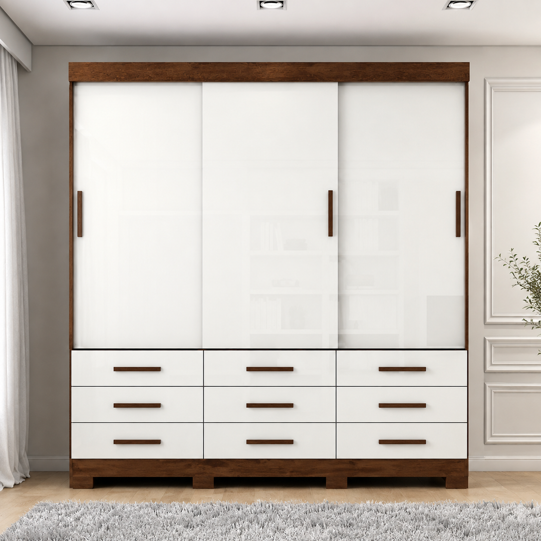Ideale Max 3-Door 9-Drawer  Wardrobe