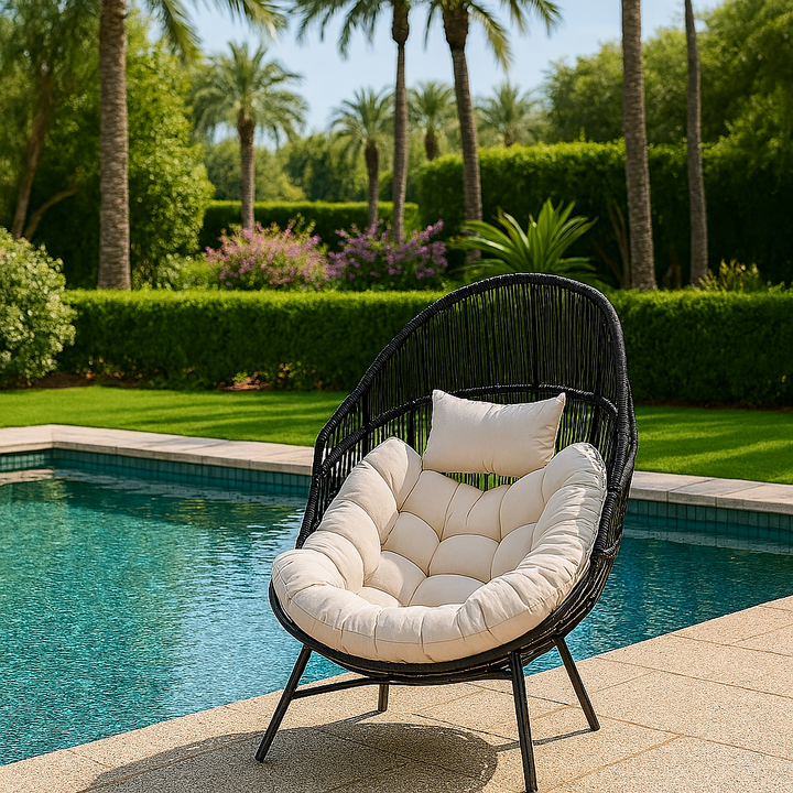 Portofino Outdoor Steel Rattan Chair