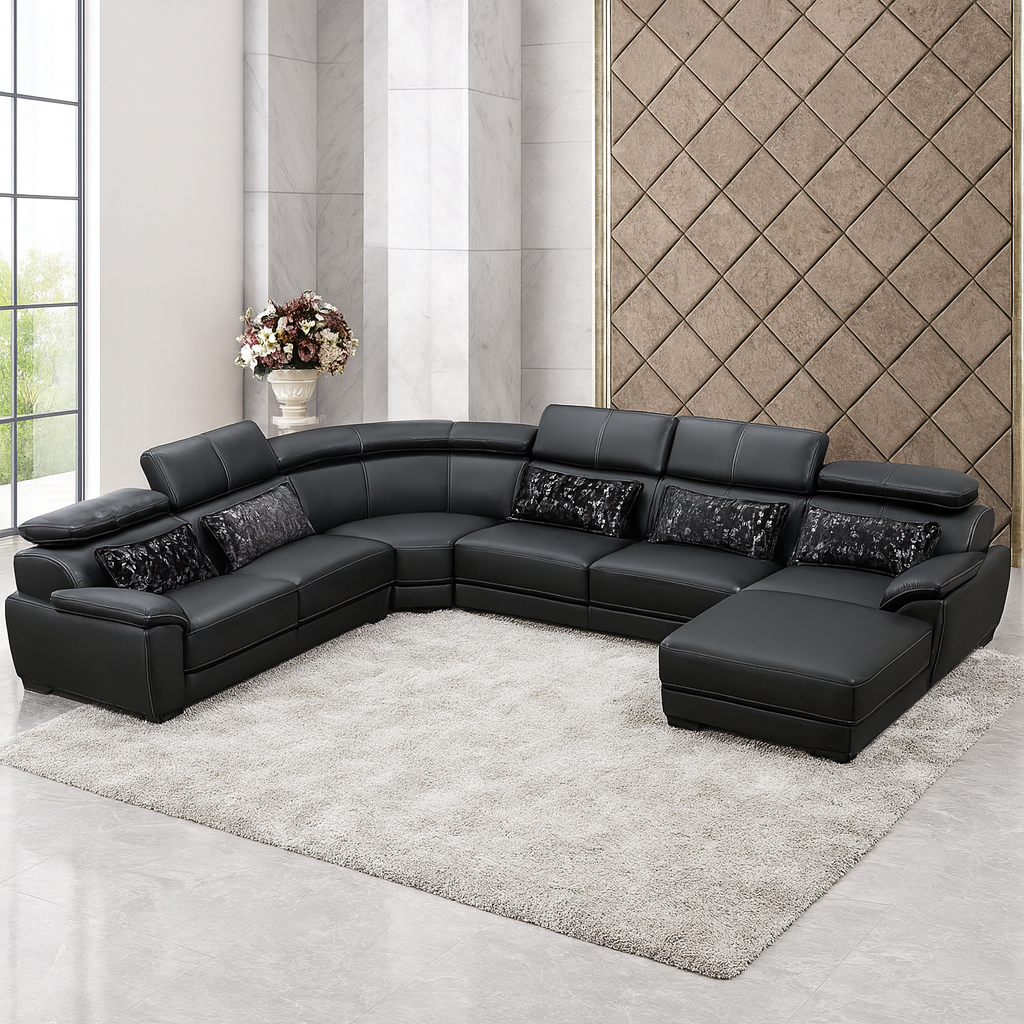 Claude U Shaped Corner Sectional Sofa-PU
