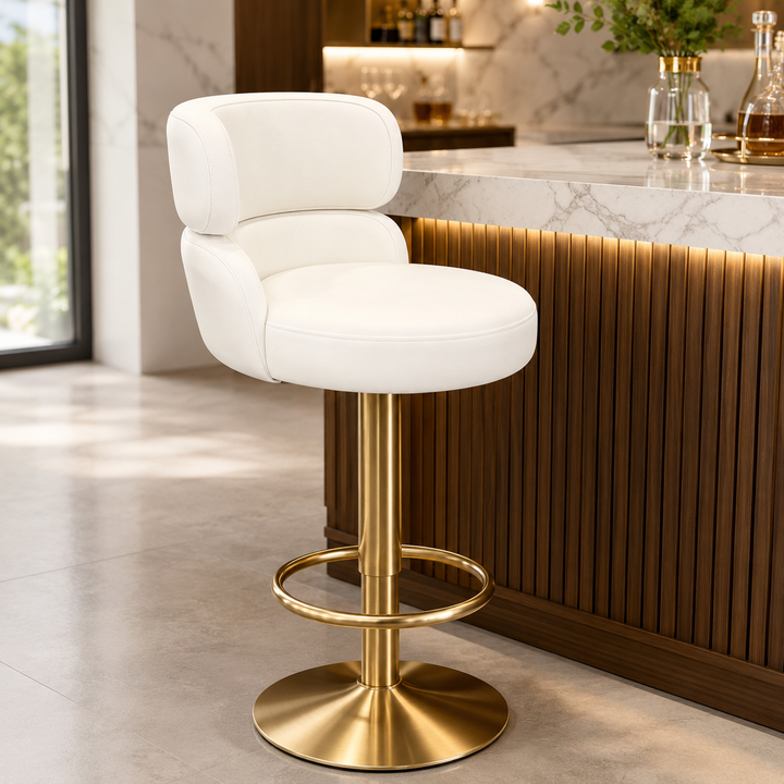 Daisy Leather Barstool