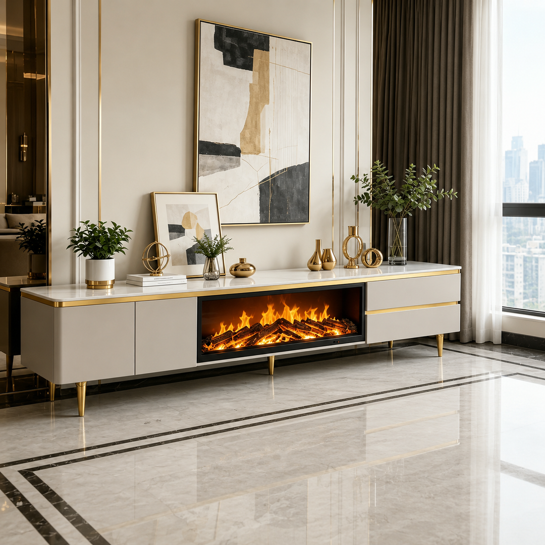 Ravioli Fireplace Plasma Stand