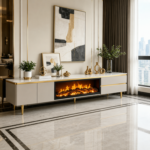 Ravioli Fireplace Plasma Stand