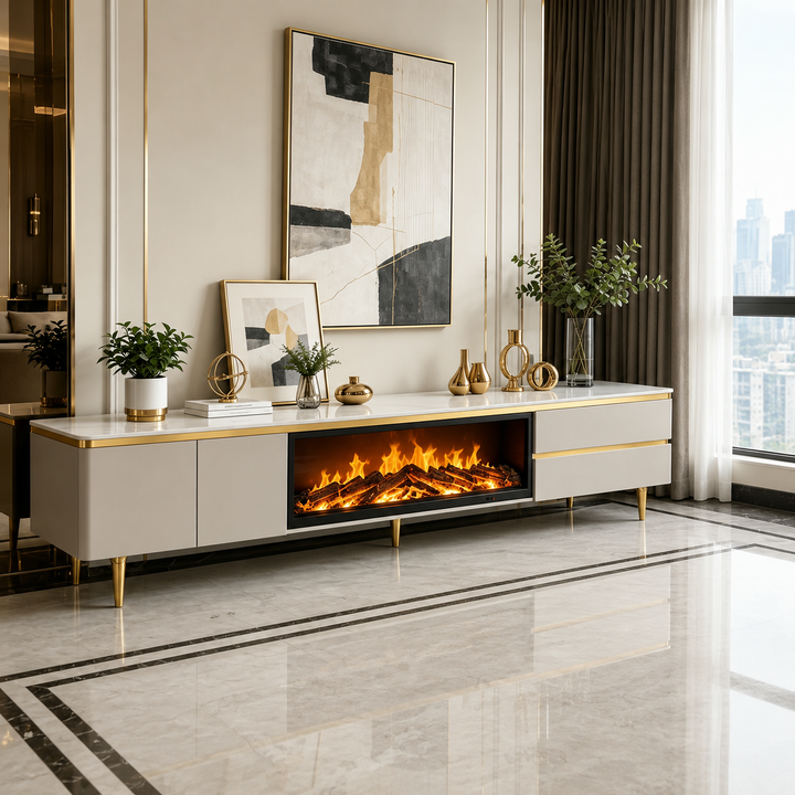 Ravioli Fireplace Plasma Stand