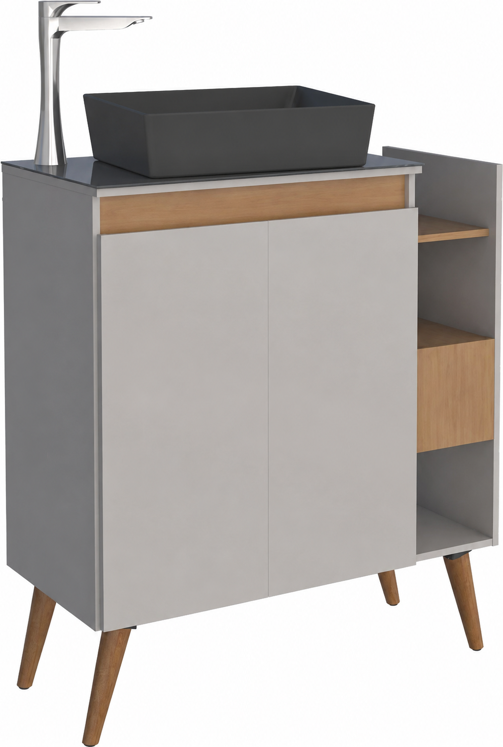 Lotus Bathroom Vanity With Linea Basin -80cm