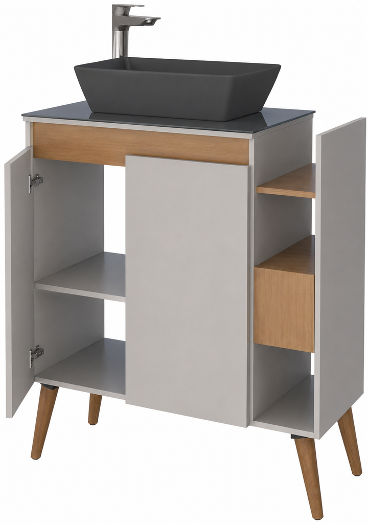 Lotus Bathroom Vanity With Linea Basin -80cm