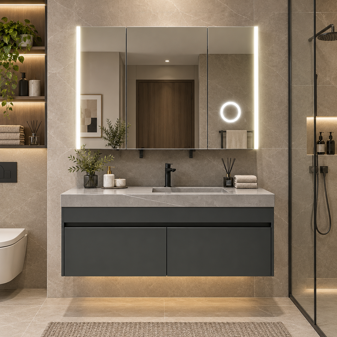 Alexa Luxury Vanity Cabinet with LED Mirror