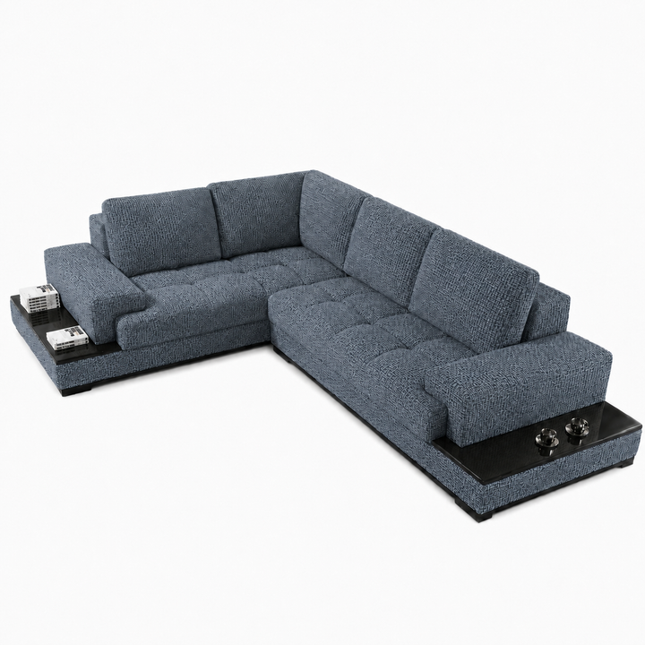 Chanel L Shape Corner Sofa- Woven Fabric