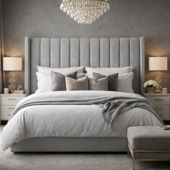Myra Stripped Wing Headboard
