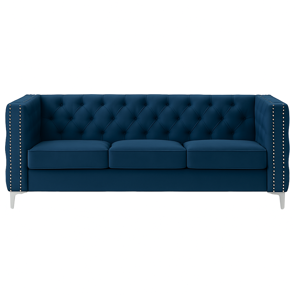 Oxford Three Seater Buttoned Couch