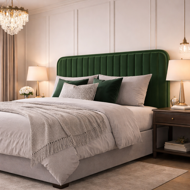 Bodina Channel Velvet Tufted Headboard