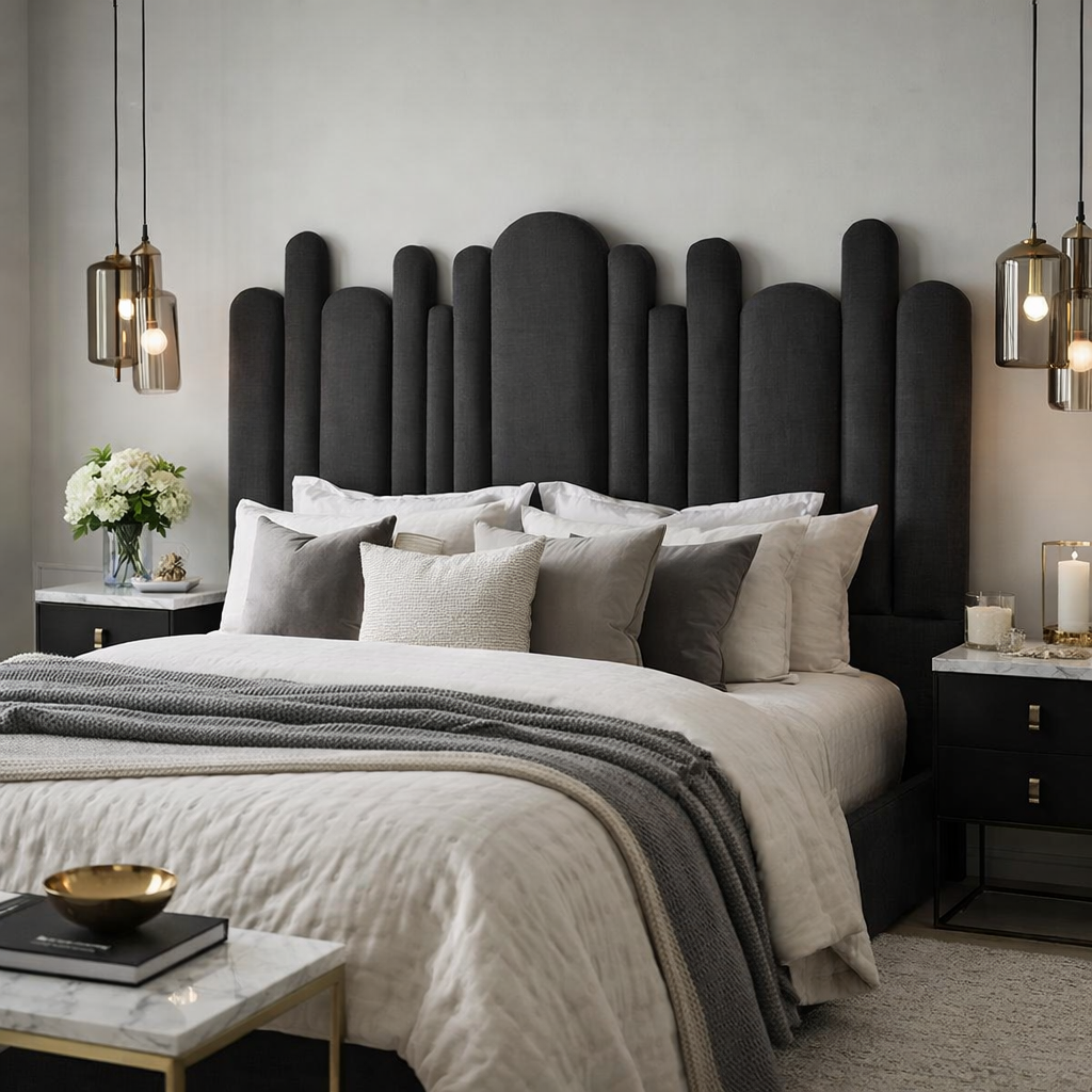 Yardley Artisty Overlap Linen Headboard Only