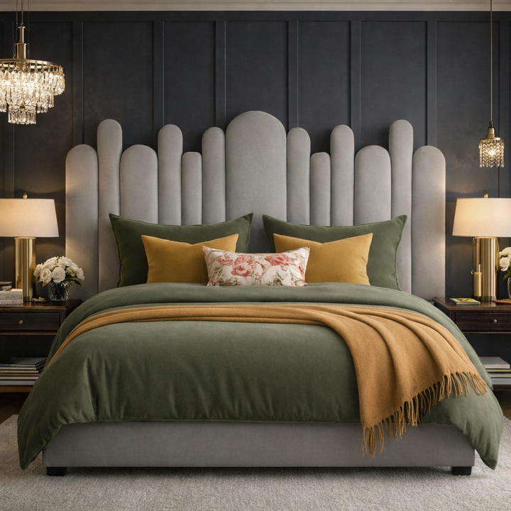 Yardley Artisty Velvet Overlap Headboard Only