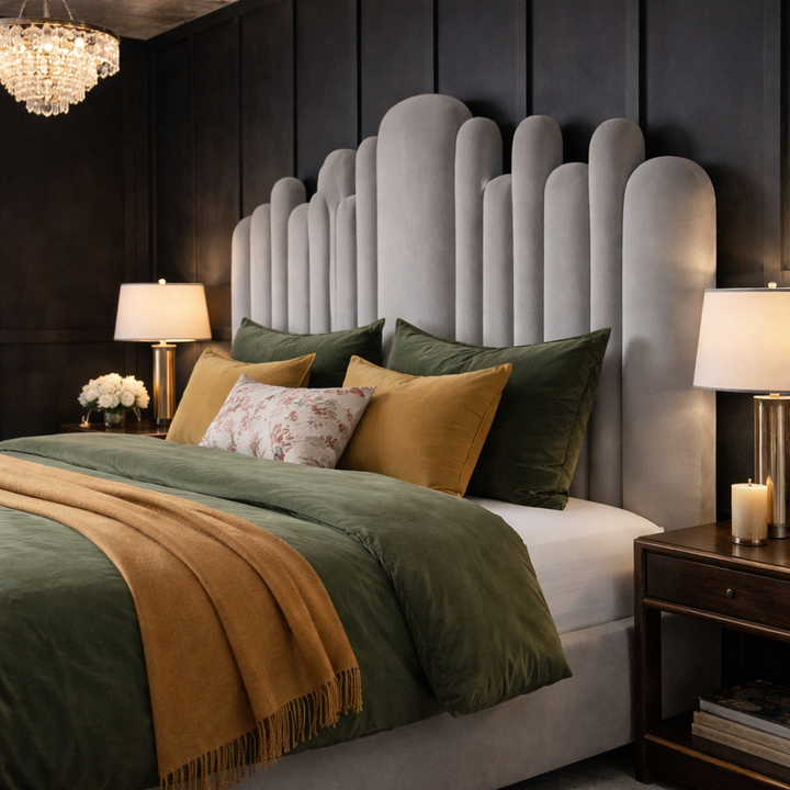 Yardley Artisty Velvet Overlap Headboard Only