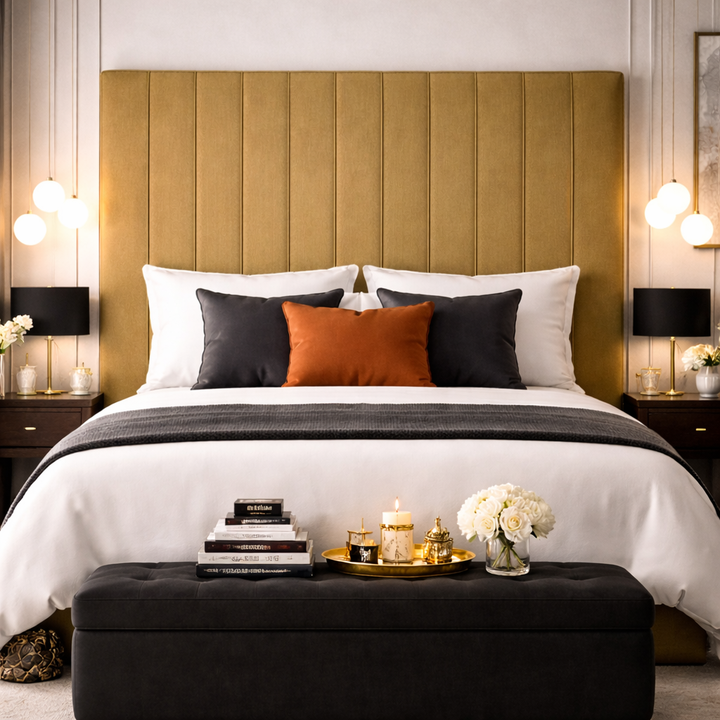Liora Upholstered Linen Headboard