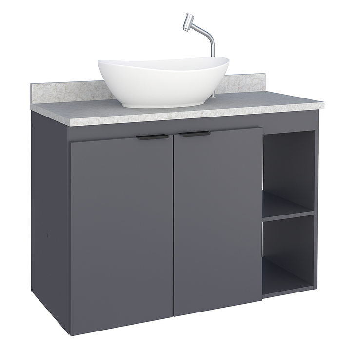 Aster Wooden Bathroom Vanity With Granite Top