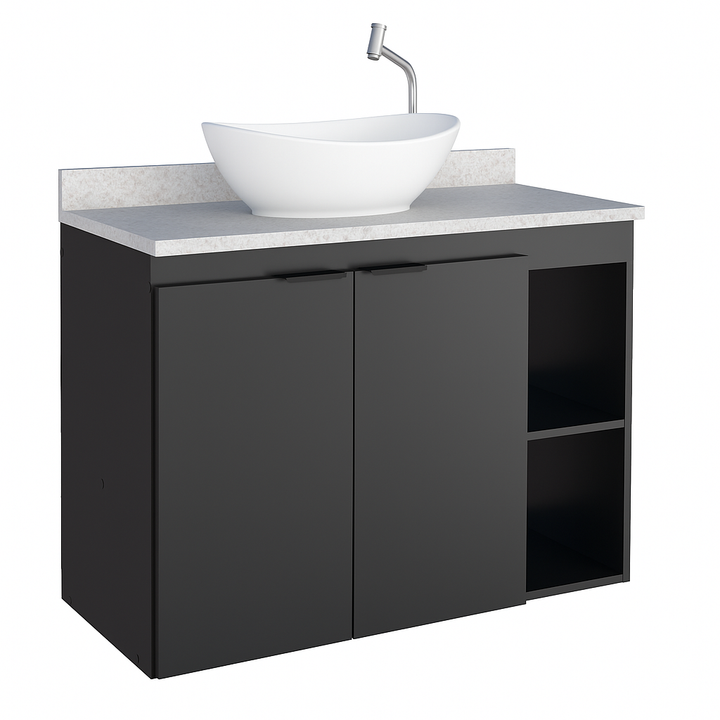 Aster Wooden Bathroom Vanity With Granite Top