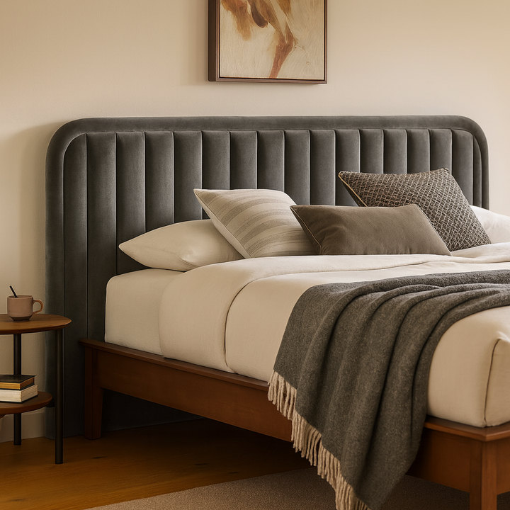 Bodina Channel Velvet Tufted Headboard