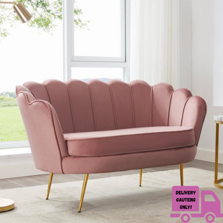 Tulip Velvet Double Seater Couch