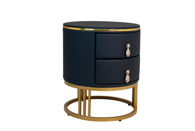 Jade Rounded Leather Pedestal