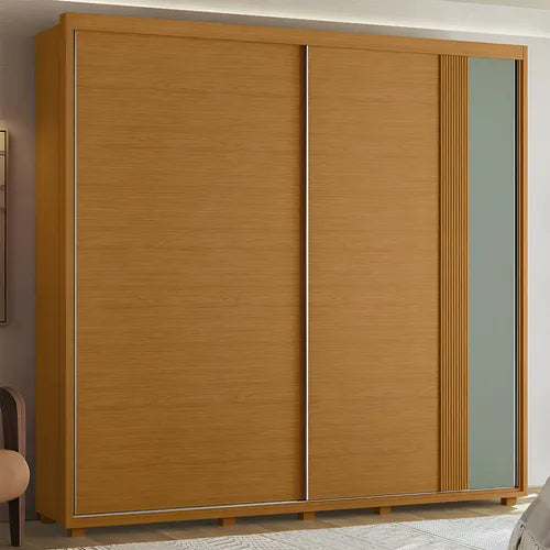 Acacia 2 Door Sliding Wardrobe with 4 Drawers