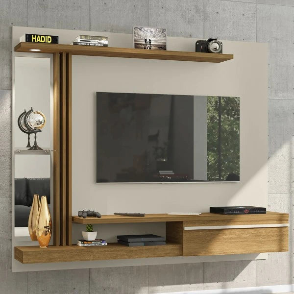 Denver Panel With LED And Glass Shelf