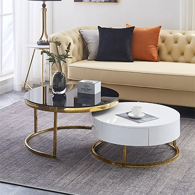 Helsinki Coffee Table Gold And White