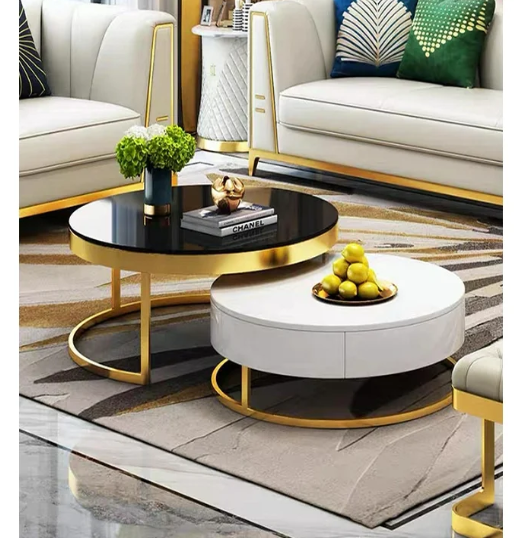 Helsinki Coffee Table Gold And White