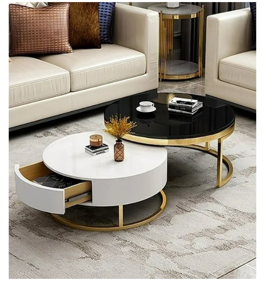 Helsinki Coffee Table Gold And White