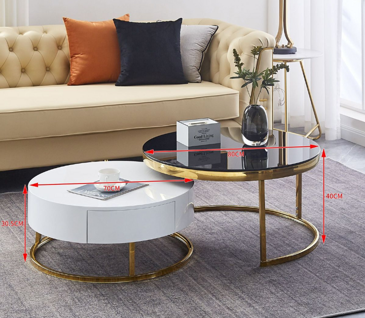 Helsinki Coffee Table Gold And White