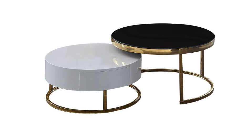 Helsinki Coffee Table Gold And White