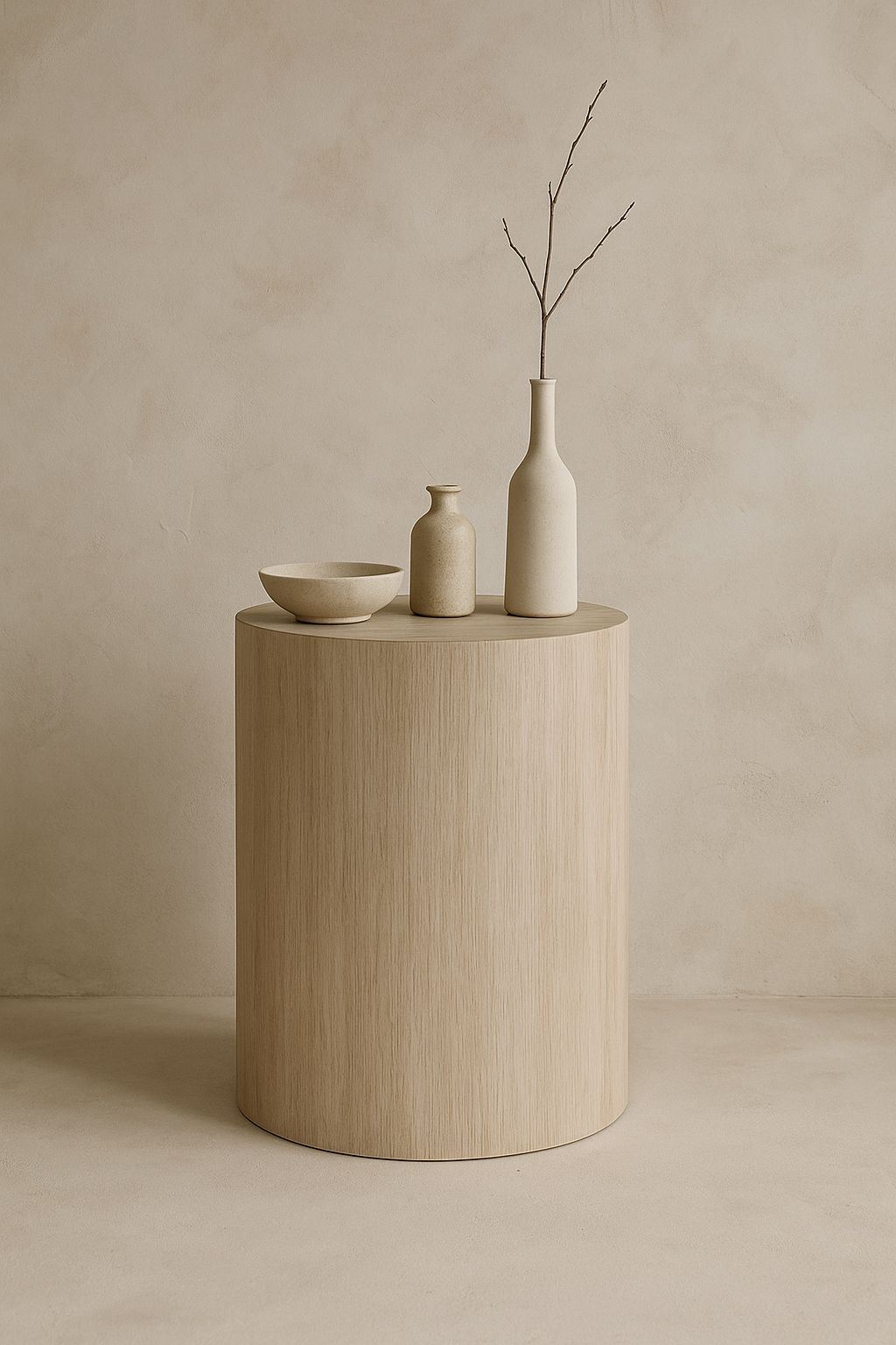 Tova Natural Pedestal Side Table