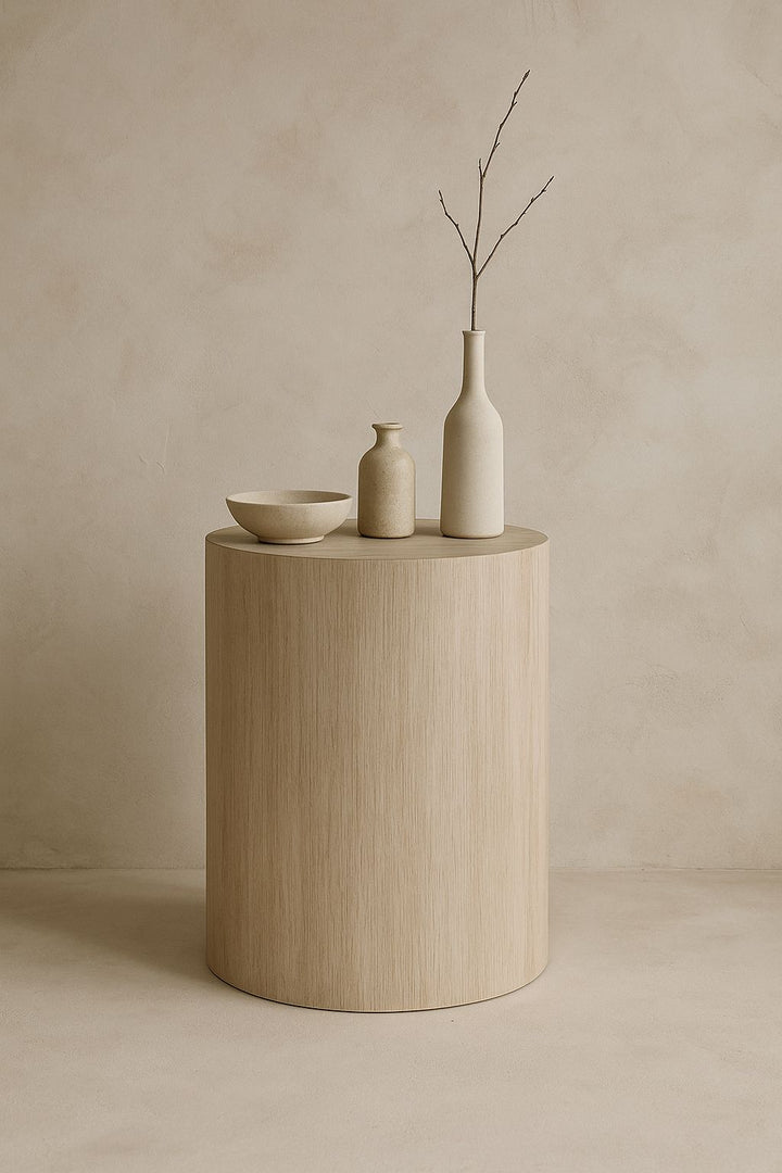 Tova Natural Pedestal Side Table