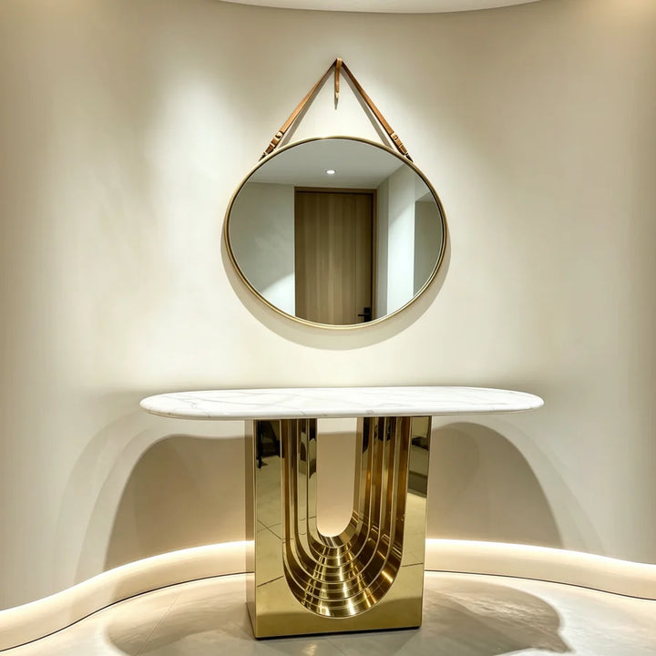 Arona Marble Console Table – Gold