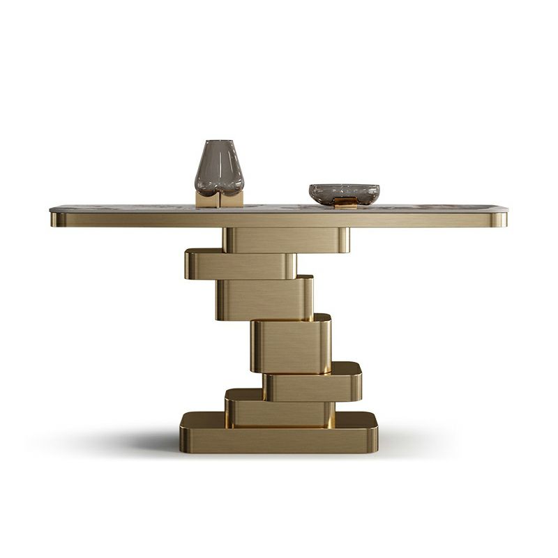 Lorraine Glam Base Rectangular Console Table