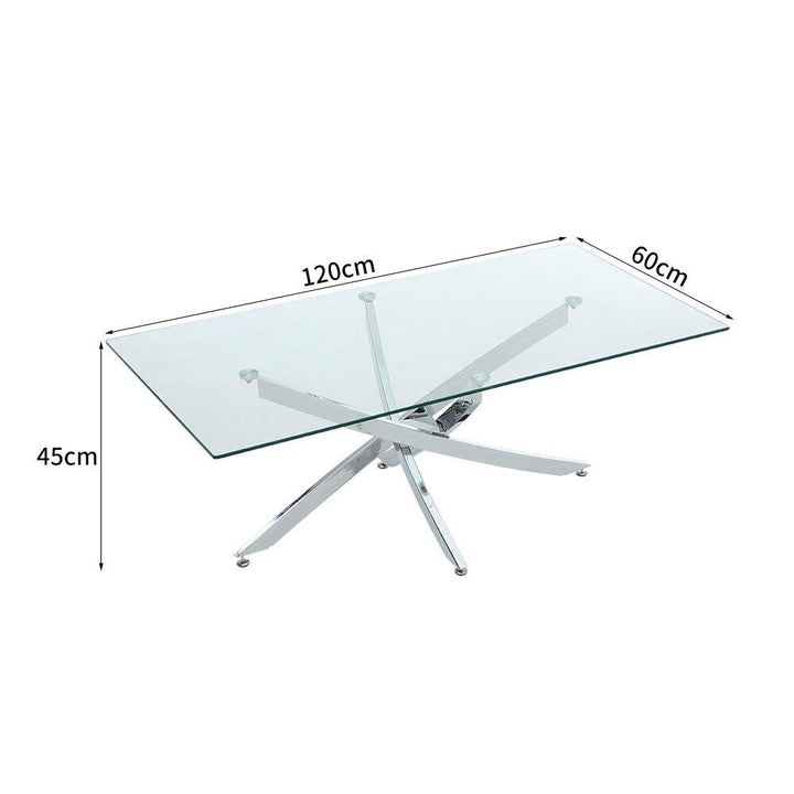 Maya Rectangular Glass Coffee Table