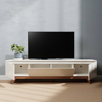 Flynt TV Stand Off White/Natural