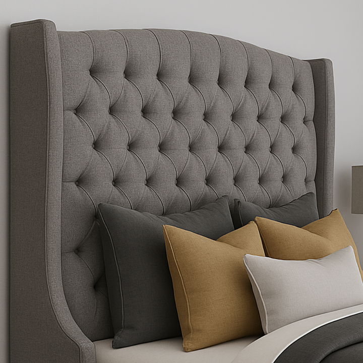 Reya Buttoned Wing Headboard